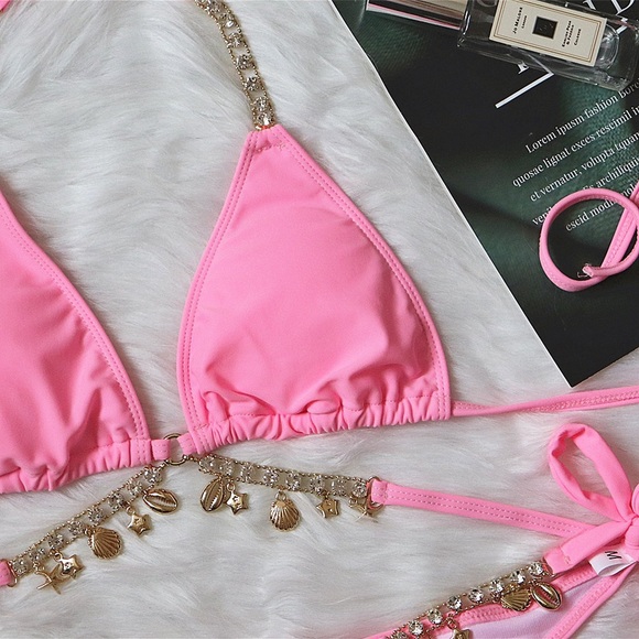 💕My princess light pink rhinestone swimsuit💕 - Picture 4 of 6